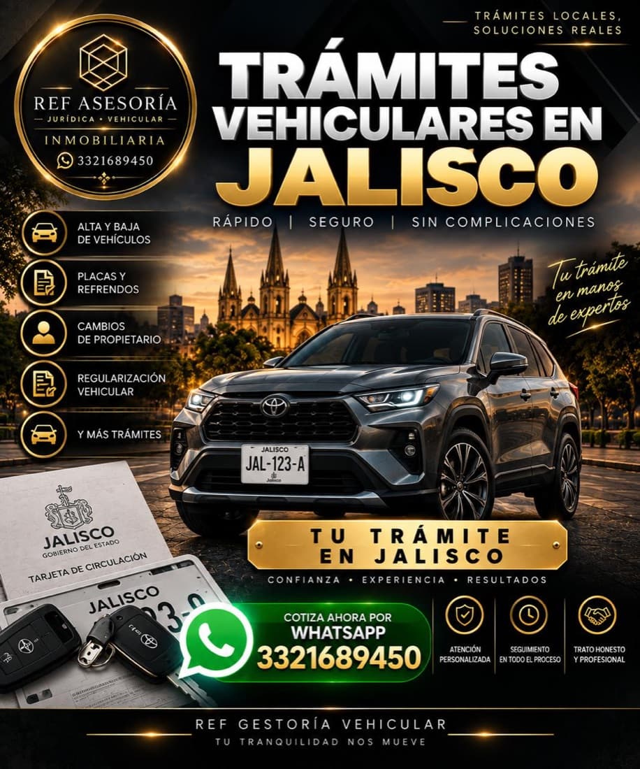 Volante de Trámites y placas en Jalisco